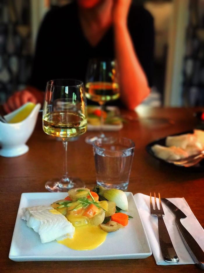 鱼，晚餐，柠檬，垫子，盘子，颜色，桌子，好