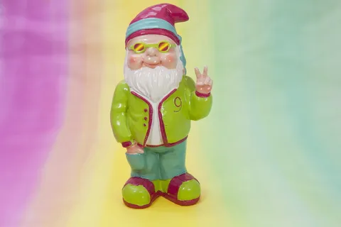 特写, 照片, 矮人雕像, 矮人, 和平, 春天, 花园, 心情