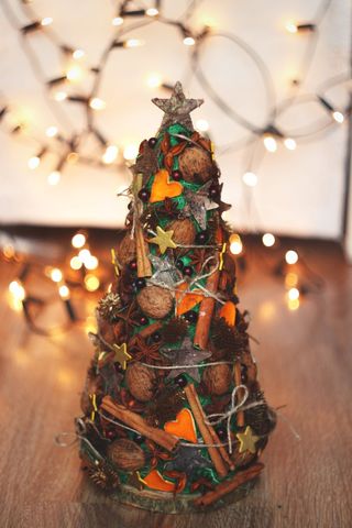 手工, diy, 圣诞节, 灯, 散景, 木头, 木头, 肉桂