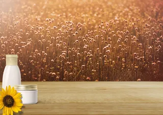 背景图像，化妆品，花，奶油，容器，奶油罐，美容，花草地