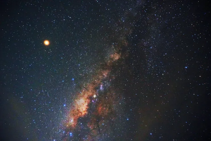 恒星，天空，夜晚，长时间曝光，星系，银河系，天文学，恒星空间