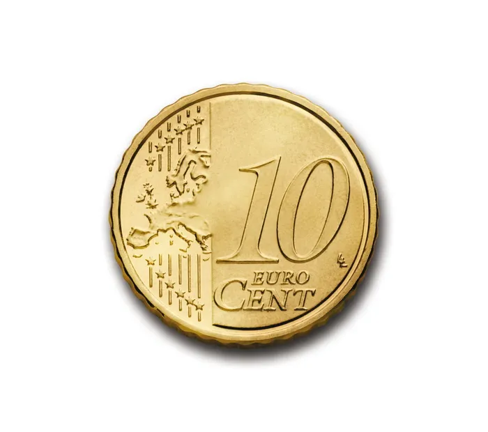 圆形金色10欧元硬币