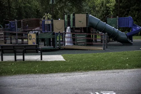 密歇根州J.W.威尔斯州立公园的游乐场