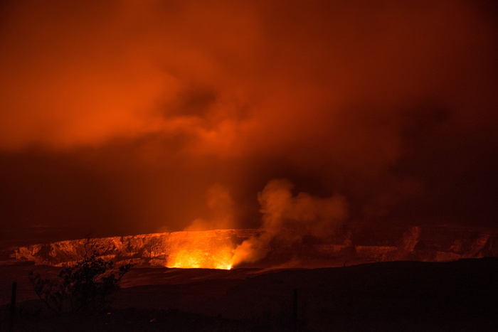 火山、火山、熔岩、流动、喷发、景观、活动、炎热的摄影