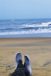 鞋子，大海，生命，海浪，沙子，孤独，涟漪，陆地