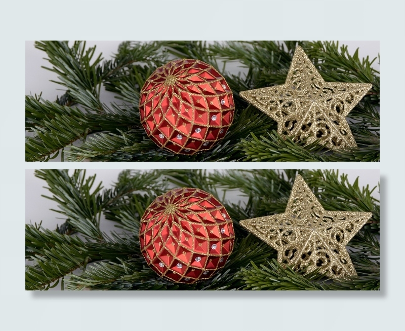 二, 星, 圆形圣诞树, de, cors, 圣诞球, 圣诞, 圣诞装饰品