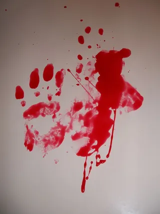 手绘、鲜血、犯罪、恐怖、死亡、污渍、谋杀、飞溅