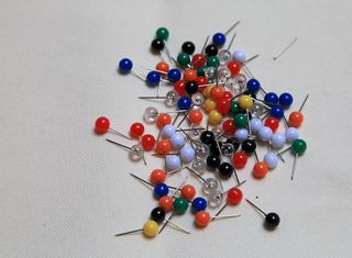 针，针，钉板，针，针，尖头，彩色，塑料，办公用品