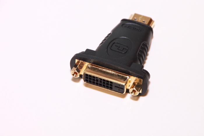 适配器、转换器、dvi、金色、hdmi、视频、技术、白色背景