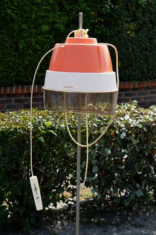 美发师, 头发, 吹风机, 设备干燥, 头盔, 头盔美发师, 年份, 复古