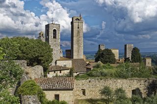 意大利、托斯卡纳、圣吉米尼亚诺、历史中心、结构、塔楼、建筑、已建结构