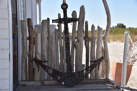 anchor、art、sea、beach、sète、no people、day、architecture