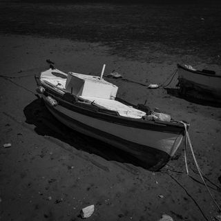 希腊、nea artaki、黑白、黑色、海岸线、商业码头、工艺、文化