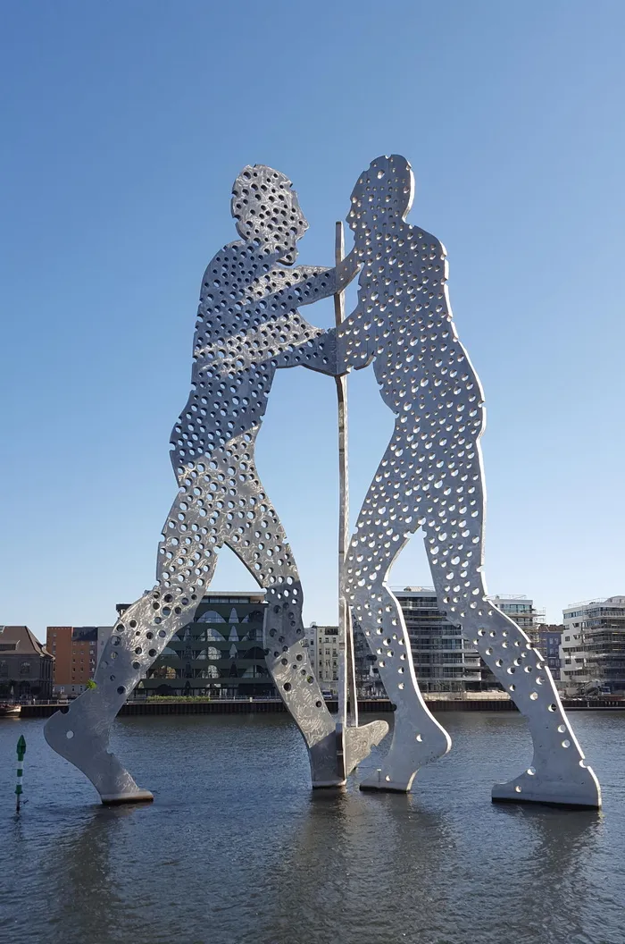 分子人，雕塑，狂欢，柏林，德国，建筑，建筑结构，天空