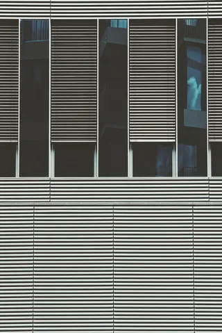 建筑、结构、建筑、设计、现代、窗户、玻璃、反射