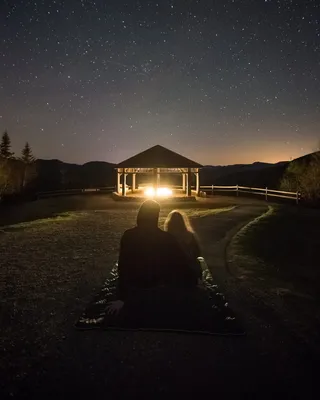 草地上情侣的剪影摄影