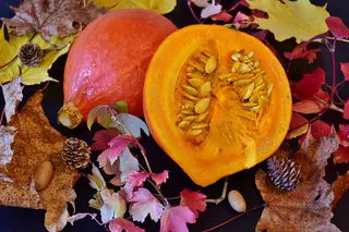 红南瓜片，北海道，南瓜，南瓜，静物，南瓜汤，准备，秋天