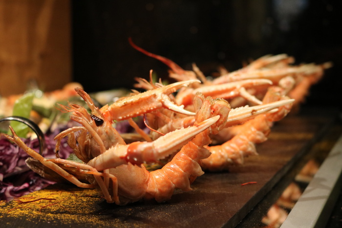 特写摄影、熟的、小龙虾、自助餐、鱼、虾、冷餐、frisch