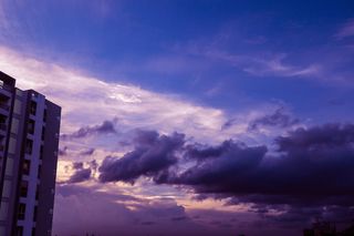 天空、傍晚、日落、印度、自然、云、颜色、色调