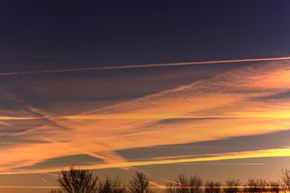 美国，哈特维尔，日出，天空，树木，云天，日落，风景-自然