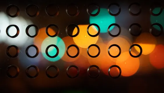 散景, 晚上, 城市, 灯, 选择, 变化, 多色, 特写