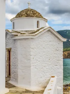 教堂、东正教、宗教、基督教、建筑、白色、岛屿、希腊