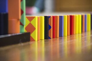 多米诺骨牌, 多彩, 模式, 序列, 设置, 构建, 消遣