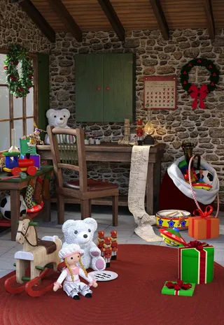 地毯上的玩具，圣诞节，圣诞节时间，礼物，装饰，拆包，圣诞节装饰，圣诞节