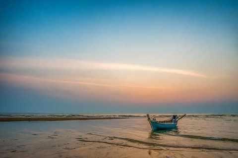 白色，船，海，日落，热带，海洋，旅行，太阳