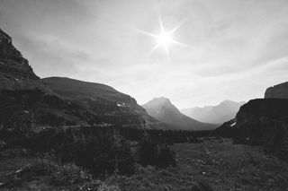 美国冰川国家公园，冰川，gnp，国家公园，蒙大拿州，白鱼，黑白