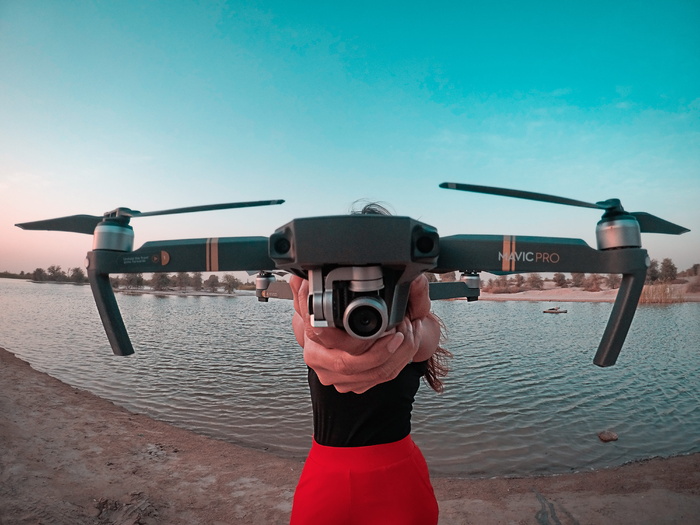 黑色Dji Mavic Pro无人机