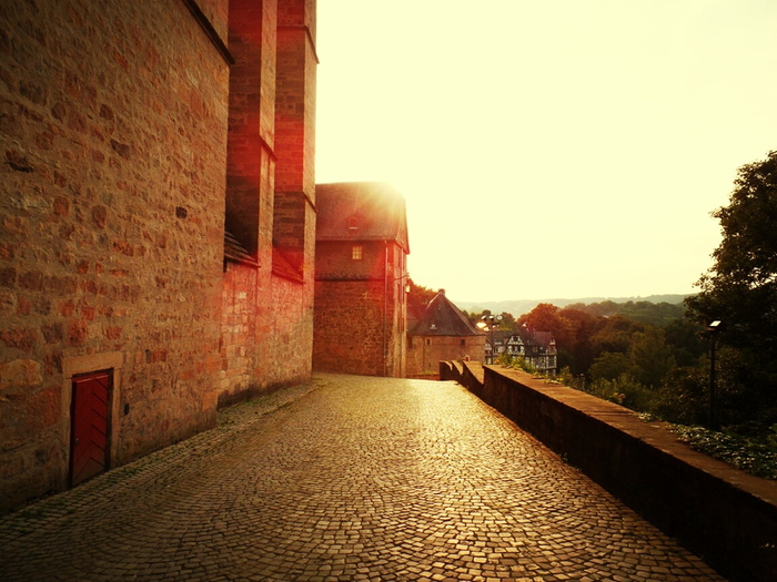 castle、marburg、sun、away、wall、germany、sublime、building