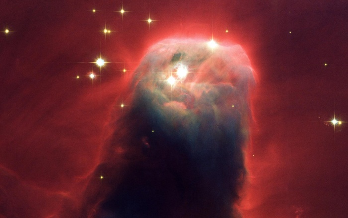 银河数字墙纸，锥形星云，暗星云，独角兽星座，恒星形成区，ngc 2264，星空，太空