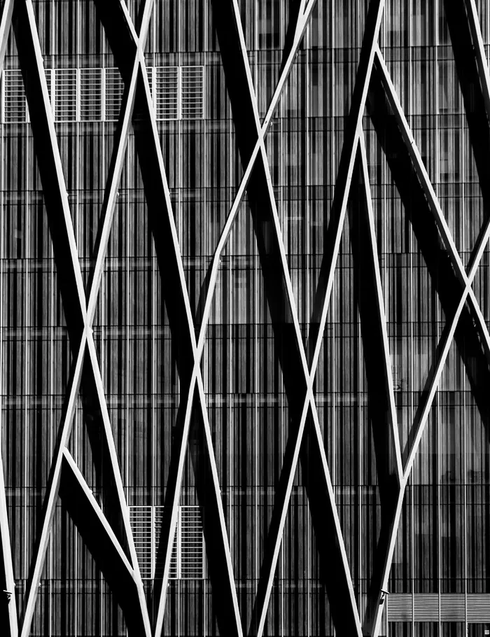 建筑、建筑、基础设施、设计、黑白、建筑结构、模式、全框架