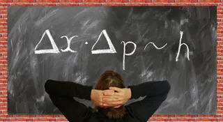 白色，粉笔，黑板，不确定性关系，黑板，物理，海森堡，公式