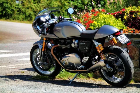 摩托车，triumph thruxton，英国，parallel twin，运输，运输方式，陆地车辆，白天
