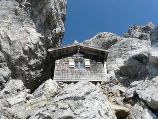 babenstuber小屋，紧急避难所，小屋，山地小屋，gamsängersteig，攀登，ellmauer halt，山脉