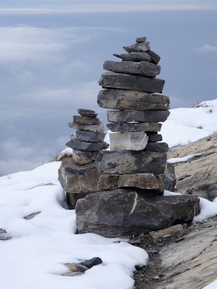 石头，建筑，艺术品，堆积，堆叠，低温，雪，冬天