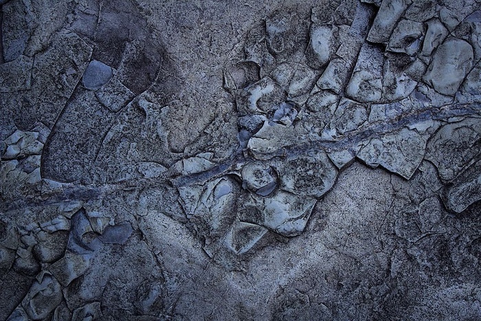 灰色和蓝色的土地形态