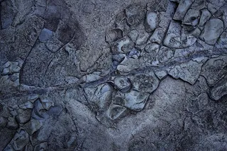 灰色和蓝色的土地形态