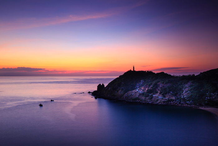 黎明时的海景