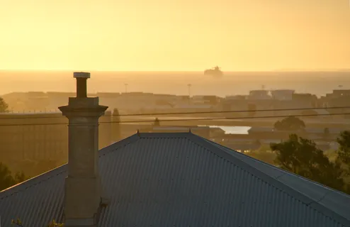 澳大利亚，弗里曼特尔，屋顶，海洋，地平线，船，船，运输