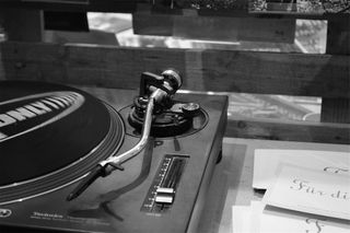 dj、工艺、转盘、音乐、唱片、艺术文化娱乐、室内、高角度观看