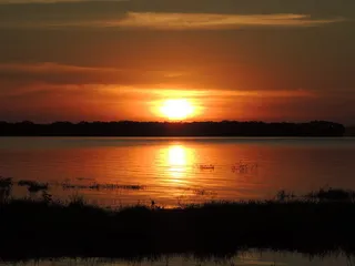 日落，太阳，风景，自然之美，水，天空，宁静，风景-自然