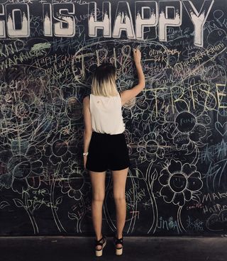 美国，芝加哥，黑白，白，黑，女，鞋，金发