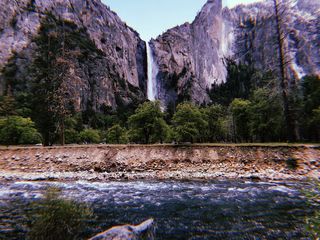 美国，约塞米蒂国家公园，约塞米蒂，瀑布，小溪，树木，山，水