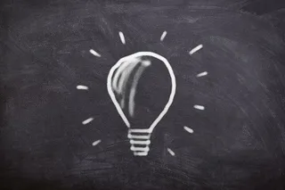 黑板，灯泡，粉笔，成功，知识，智力，想法，灵感