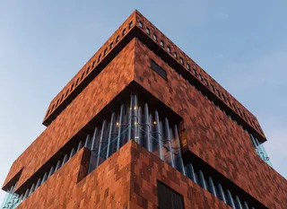 比利时, 博物馆 aan de stroom, 安特卫普, 城市, 橙色, 粘土, 马斯, 架构