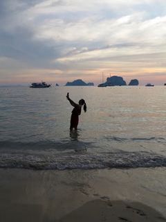 日落，拍快照，拍照，m，手，摄影师，人，人