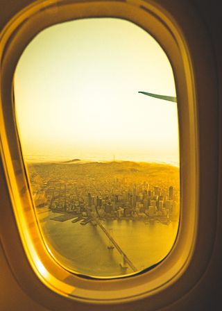 美国旧金山，飞机，城市，景观，建筑，建筑物，日落